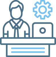 Administrator Line Two Colour Icon Design vector