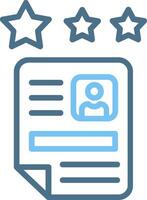 Office Not Qualified Line Two Colour Icon Design vector