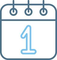 New Year Line Two Colour Icon Design vector