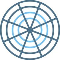Polar Grid Line Two Colour Icon Design vector