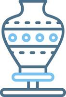 Pottery Line Two Colour Icon Design vector