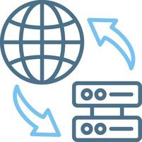 Data Sharing Line Two Colour Icon Design vector