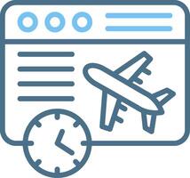 Delayed Line Two Colour Icon Design vector