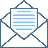 Envelope Line Two Colour Icon Design vector