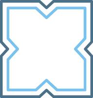 Frame Line Two Colour Icon Design vector