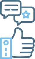 Feedback Line Two Colour Icon Design vector