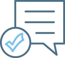 Message Line Two Colour Icon Design vector
