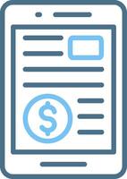 Monetization App Line Two Colour Icon Design vector