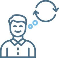 Planing Line Two Colour Icon Design vector
