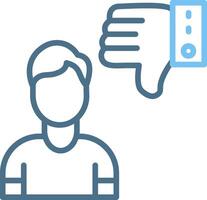 Reputation Loss Line Two Colour Icon Design vector