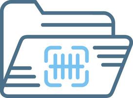 Scan Line Two Colour Icon Design vector