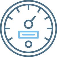 Speedometer Line Two Colour Icon Design vector