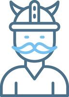 Viking Line Two Colour Icon Design vector