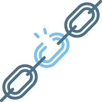 Unchain Line Two Colour Icon Design vector