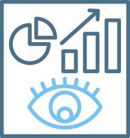 Visualization Line Two Colour Icon Design vector