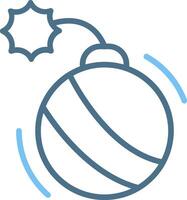 Bomb Line Two Colour Icon Design vector