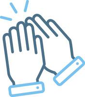 Clap Line Two Colour Icon Design vector