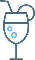 Cocktail Line Two Colour Icon Design vector