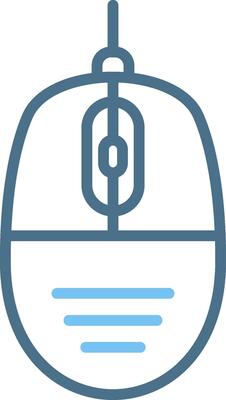 Computer Mouse Line Two Colour Icon Design