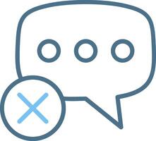 Delete Line Two Colour Icon Design vector
