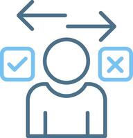 Directional Line Two Colour Icon Design vector