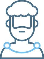 Hercules Line Two Colour Icon Design vector