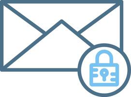 Lock Line Two Colour Icon Design vector