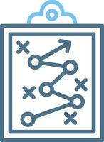 Marketing Strategy Line Two Colour Icon Design vector
