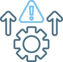 Risk Line Two Colour Icon Design vector