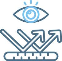 Reflective Line Two Colour Icon Design vector