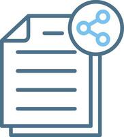 Share Line Two Colour Icon Design vector