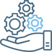 Technical Support Line Two Colour Icon Design vector