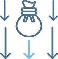 Wage Line Two Colour Icon Design vector