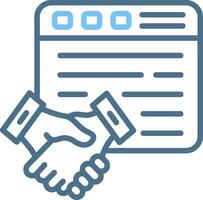 Website Line Two Colour Icon Design vector