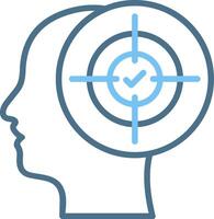 Concentration Line Two Colour Icon Design vector