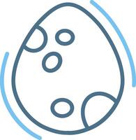 Dinosaur egg Line Two Colour Icon Design vector