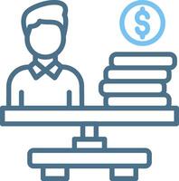 Equity Line Two Colour Icon Design vector