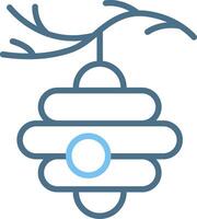 Hive Line Two Colour Icon Design vector