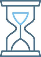 Hourglass Line Two Colour Icon Design vector