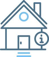 Information Point Line Two Colour Icon Design vector