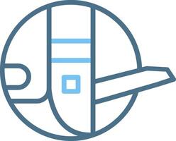 Sewing Shuttle Line Two Colour Icon Design vector