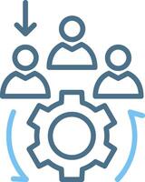 Selection Process Line Two Colour Icon Design vector