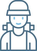 Travelers Line Two Colour Icon Design vector