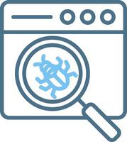 Bug Line Two Colour Icon Design vector