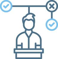 Decision Making Line Two Colour Icon Design vector