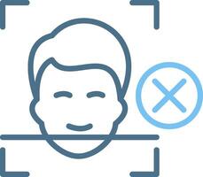 Face Detection Line Two Colour Icon Design vector
