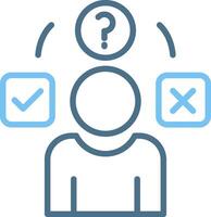 Question Line Two Colour Icon Design vector