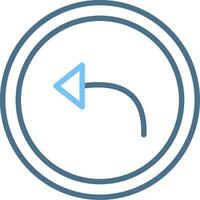 Reply Line Two Colour Icon Design vector