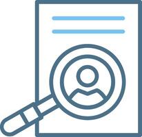 Recruiting Line Two Colour Icon Design vector