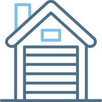Garage Line Two Colour Icon Design vector